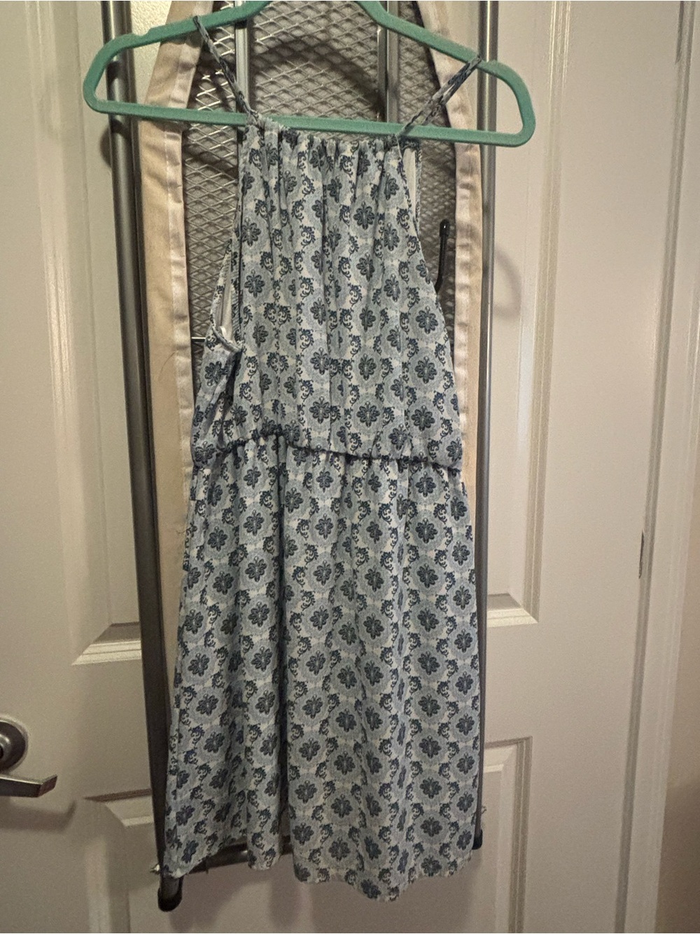 Paper Crane Blue Floral Halter Dress